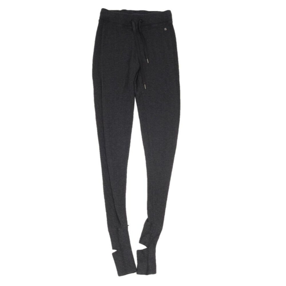 Lululemon Womens Lounge Tights Size 4 Grey Cuffed Leg Yoga Viscose Stretch Blend